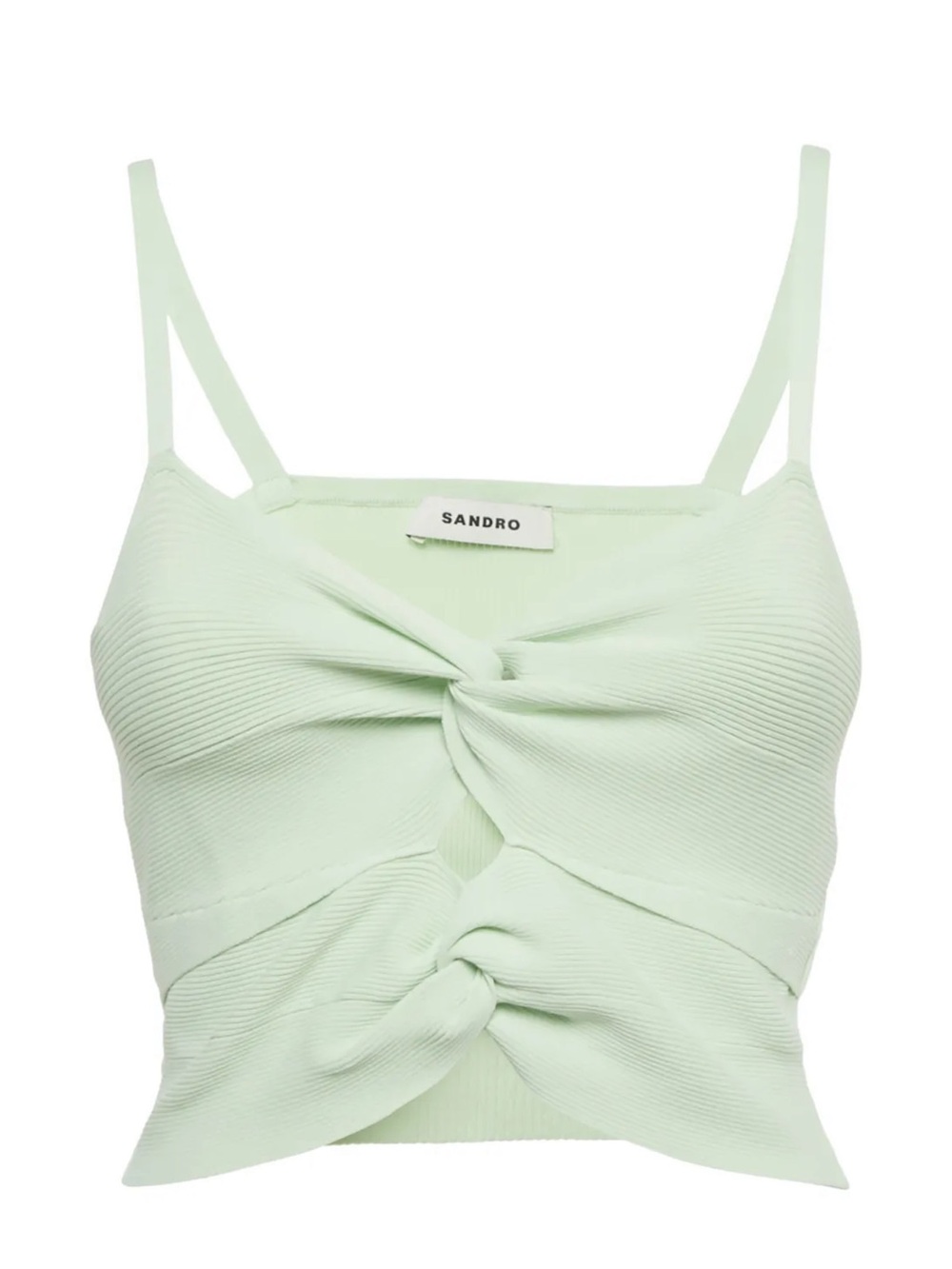Sandro Light Green Double Twist Cami S
